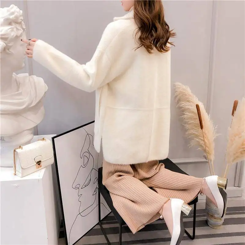 Новинка 2020 вязаный женский кардиган свитера пальто женское плотное средней