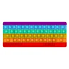 Игрушка антистрессовая с клавиатурой, радужная силиконовая пузырьковая игрушка для взрослых и детей, сенсорная игрушка для работы с аутизмом