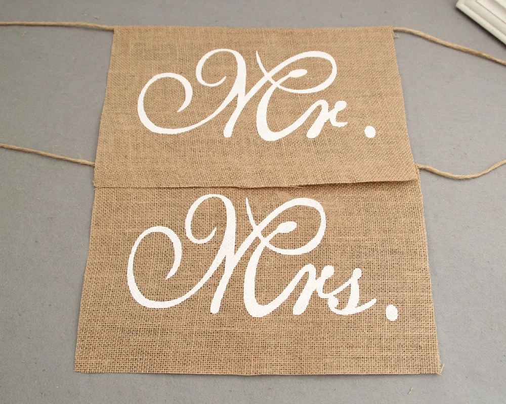 2 шт./компл. мистер миссис Невеста буквы жениха знак баннер фото реквизит