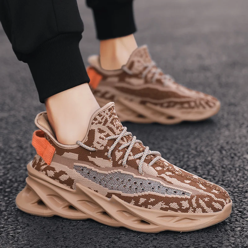 

Fashion Blade Running Shoes For Men High Quality Breathable Cushioning Sports Shoes Outdoor Hard-wearing No-slip Jogging Shoes