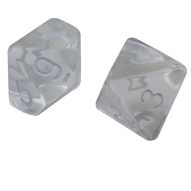 7pcs/lot White Polyhedral Transparent Dices Multi-side For Gaming And Dragons Board Game | Спорт и развлечения