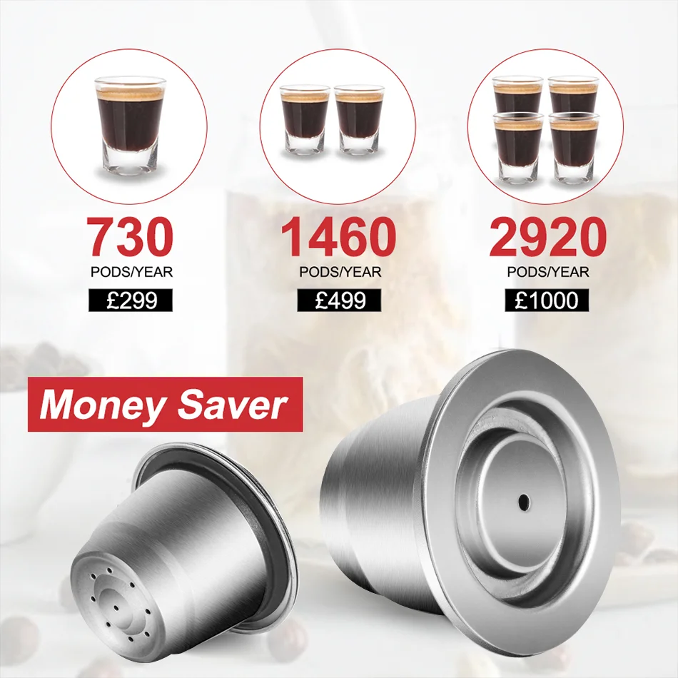 Многоразовая капсула для кофе iCafilas Krups Inissia Nespresso De'Longhi 203549 Сменный фильтр