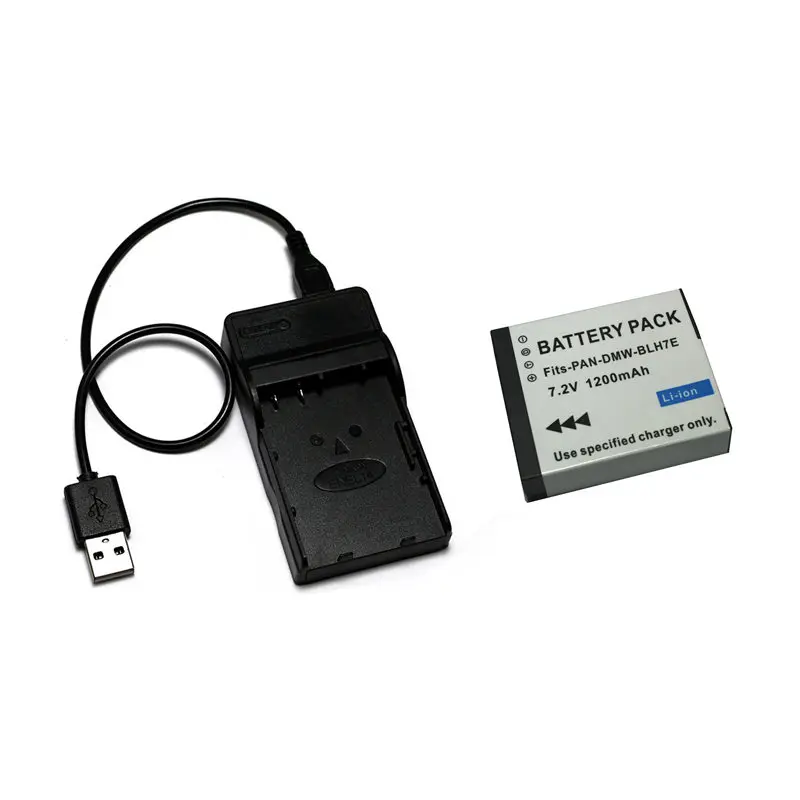 Белый DMW-BLH7 BLH7 DMW-BLH7PP DMW-BLH7E BLH7E Батарея+ Зарядное устройство для цифрового фотоаппарата Panasonic Lumix DMC-GM1, GM1, DMC-GM5, DMC-GF7, DMC-GF8, GF9, LX15, LX10 - Цвет: Белый