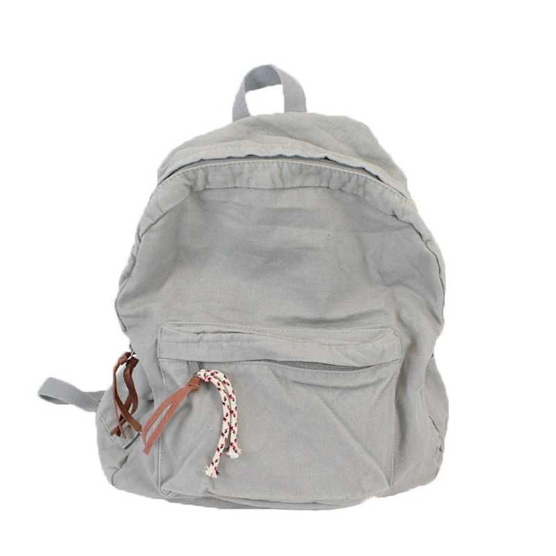 

Korean Casual Canvas Backpack Simple Forest Art Student Schoolbag Wild Retro Large Capacity Travel Backpack