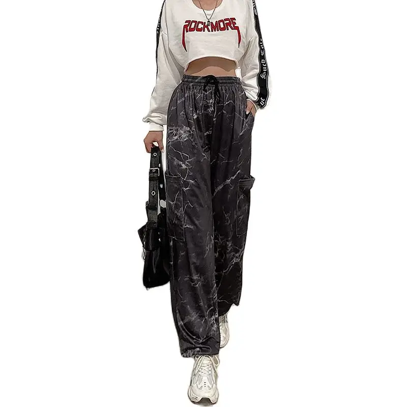 

2021 Spring Women Sweatpant Fashion Chic Tie Dye Pant Casual Loose Streetwear Jogger Pants