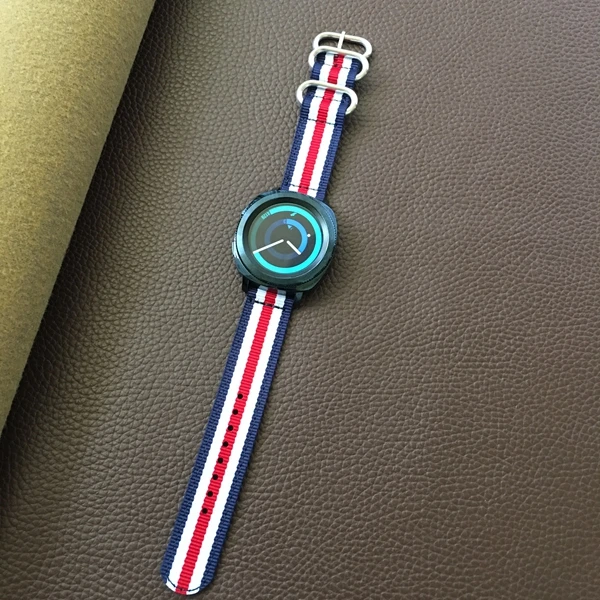 blue red blue 22 мм 20 мм нейлоновый ремешок huami amazfit bip gtr для samsung gear S3 s2 sport Frontier Classic galaxy watch 42 мм 46 Band huawei gt 2 - Цвет ремешка: blue red blue