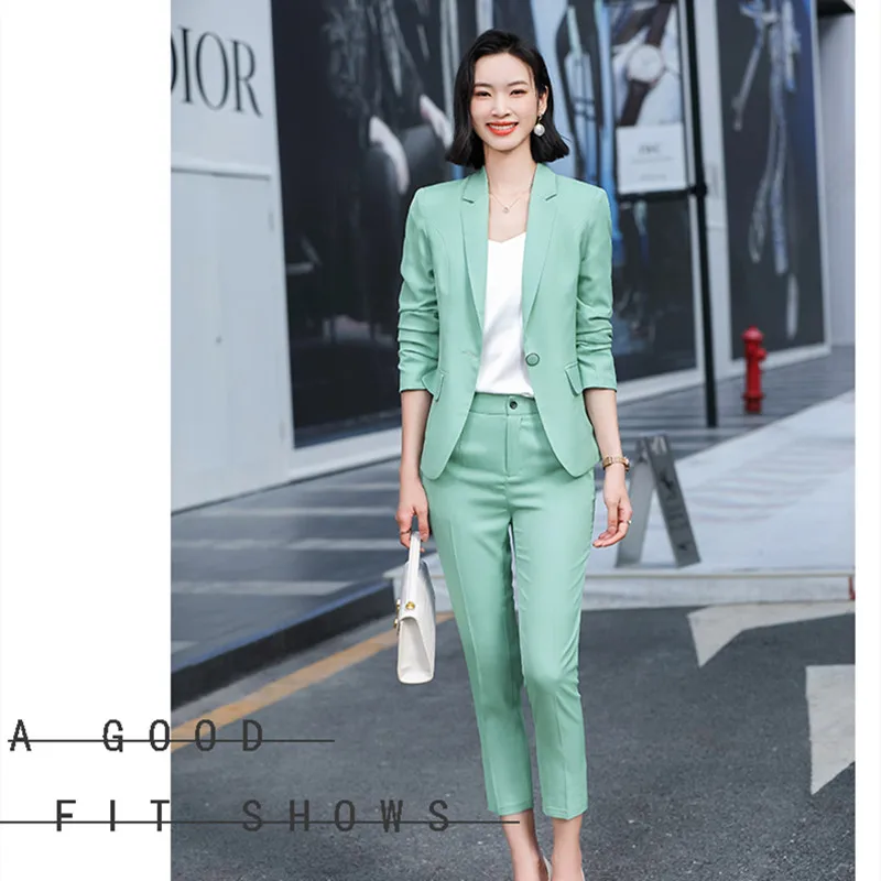 

Slim Pink Blazer Summer Set For Women Elegant Casual Office Clothes Black Jacket Fashion Oversize Pant Suit New Two Piece Ladies