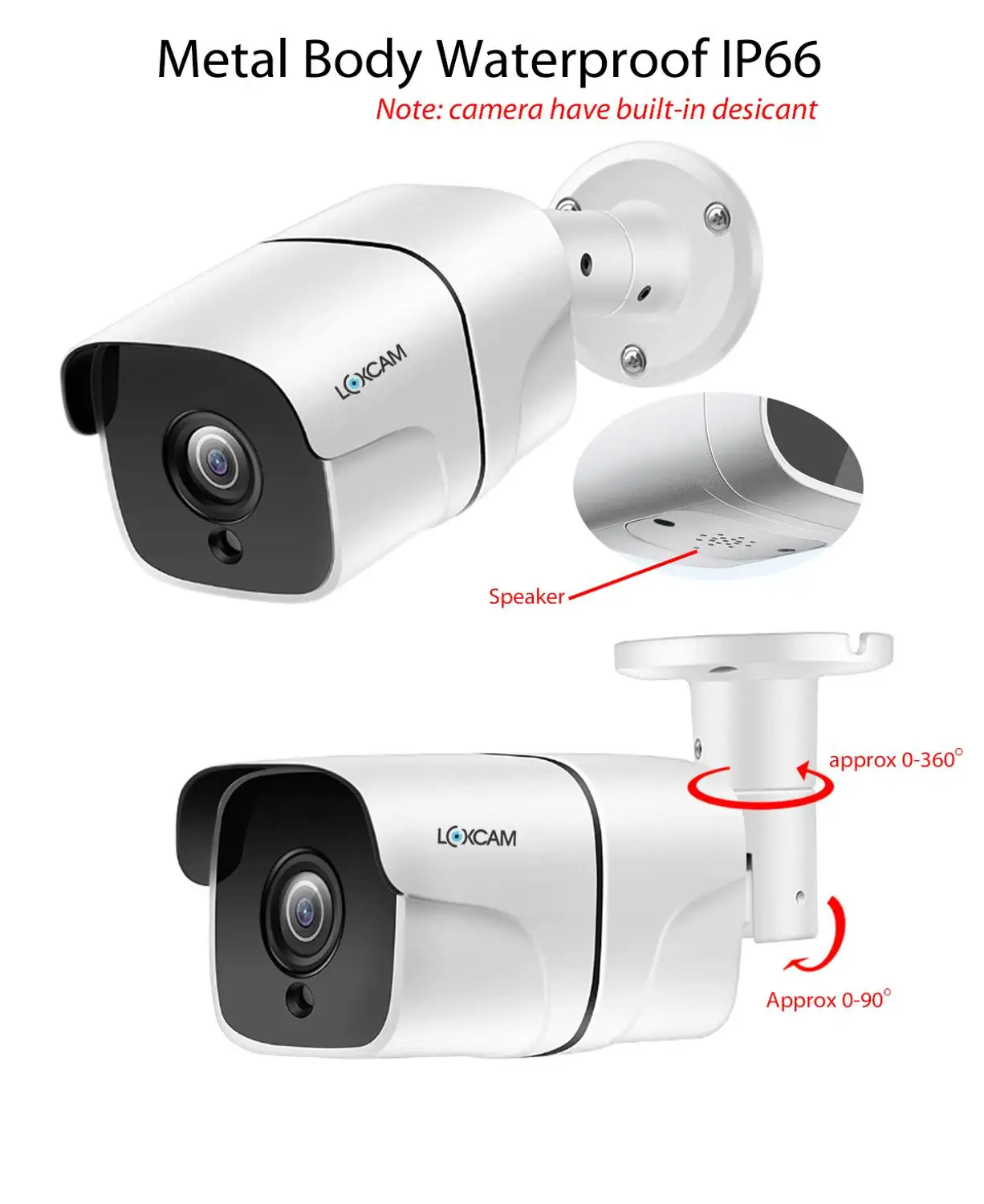 Камера Наружного видеонаблюдения LOXCAM H.265 8 каналов 5 Мп POE NVR распознавание лиц 1080P
