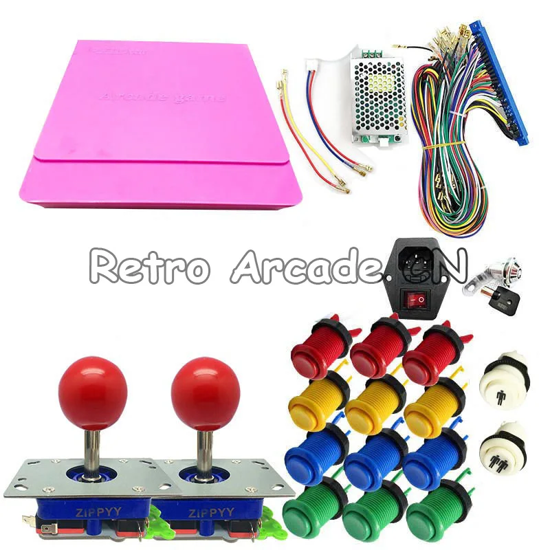 Комплект для сборки аркадных игр Jamma с футляром 1299 в 1 блок питания игровой доски