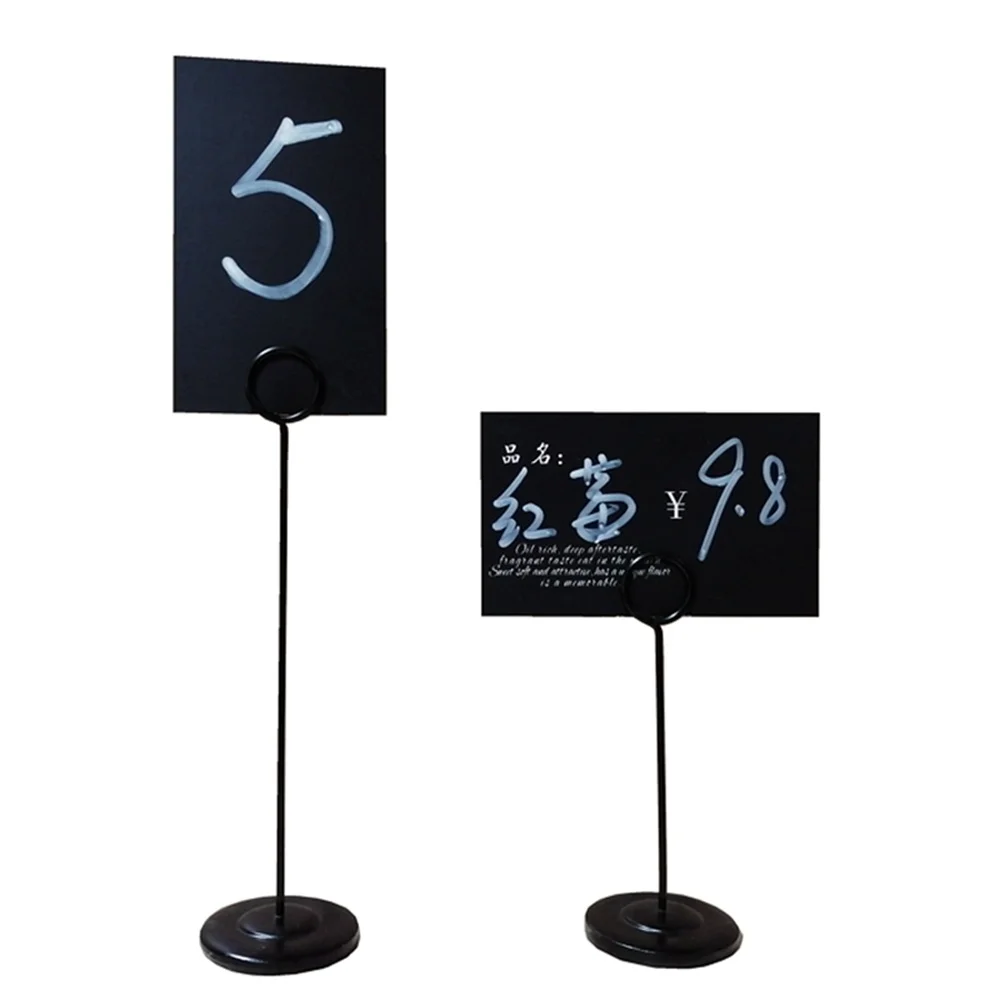 Number Card Clips Tag Stands Table Marker Holder Place Metal Hotel Photo Memo Info Display | Дом и сад