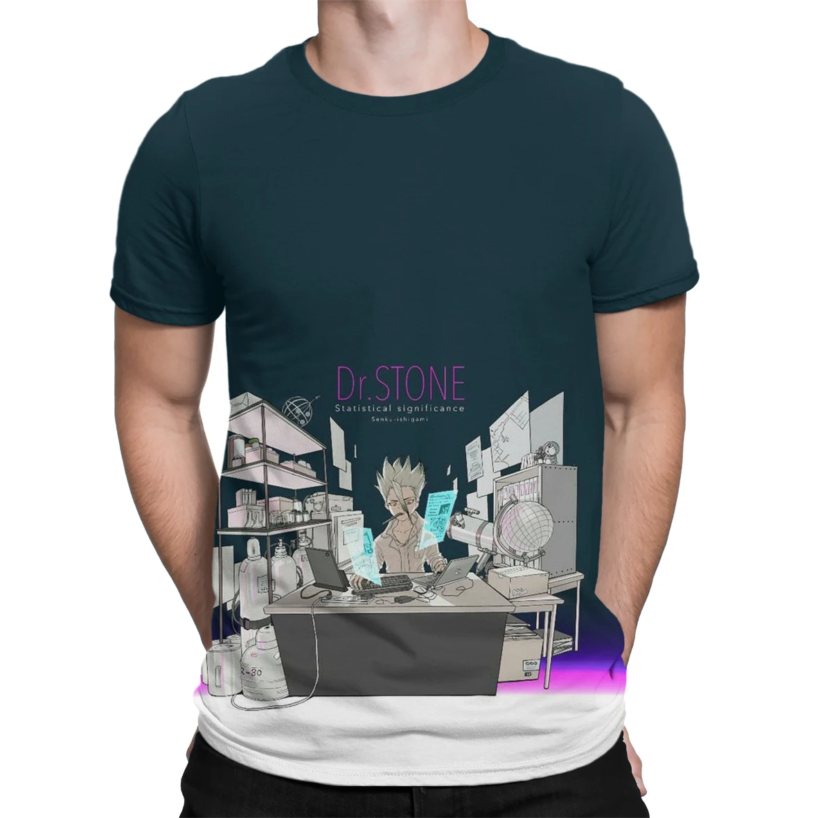 

Harajuku Manga Dr.STONE 3D Printing Men T Shirt Anime Oversized T-shirt Short Sleeve Men's T-shirts Male Tops O-neck Streetwear