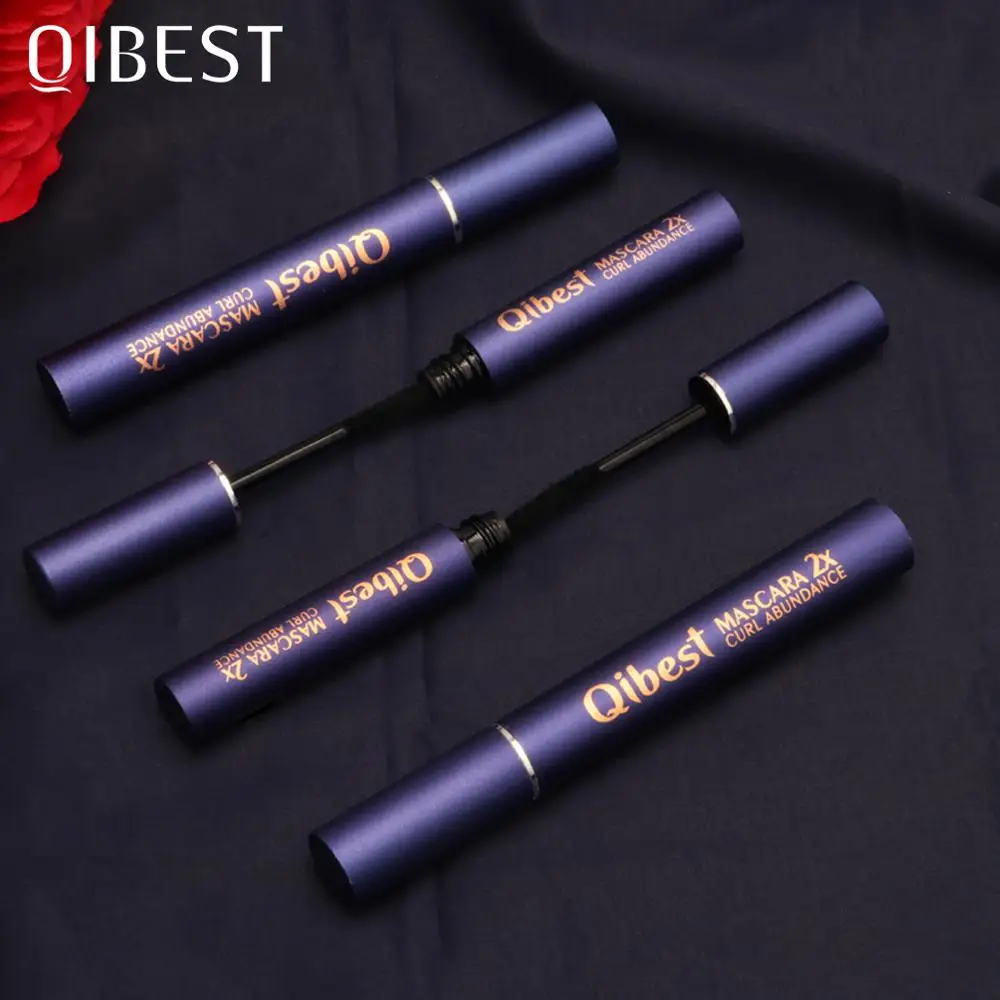 

QIBEST 4D Charm Mascara Set Waterproof Slim Mascara Makeup Silk Graft Growth Professional Curling Eyelashes Black Fiber Cosmetic