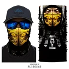 Бесшовная повязка на лицо с 3D-принтом в виде черепа для мотоциклистов