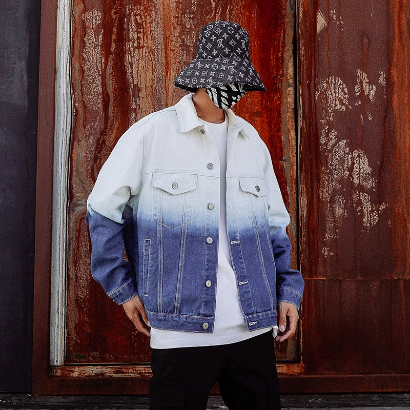 Весенне-осенняя мужская верхняя одежда новая куртка на молнии градиентного