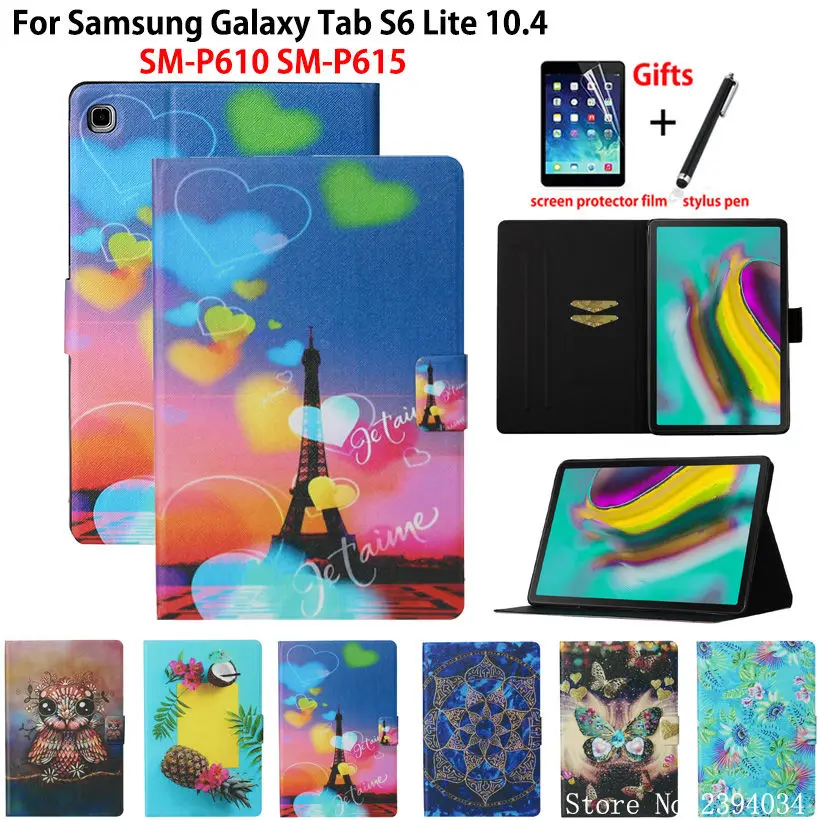 Чехол для Samsung Galaxy Tab S6 Lite 10 4 дюйма 2020 искусственная кожа|Чехлы планшетов и