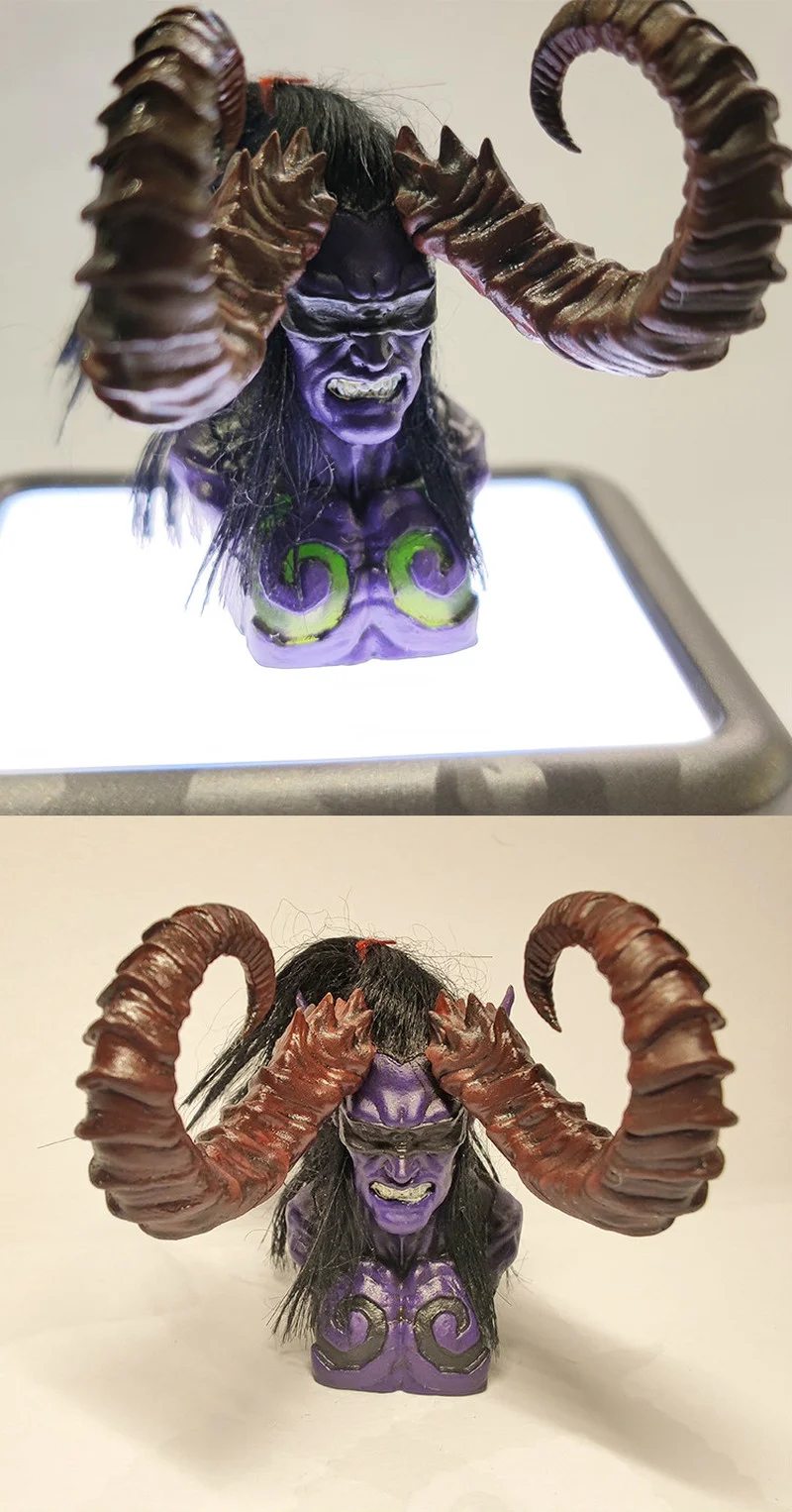 Индивидуальные 3d-клавиши ручной работы World of Warcraft Illidan дизайнерская резиновая