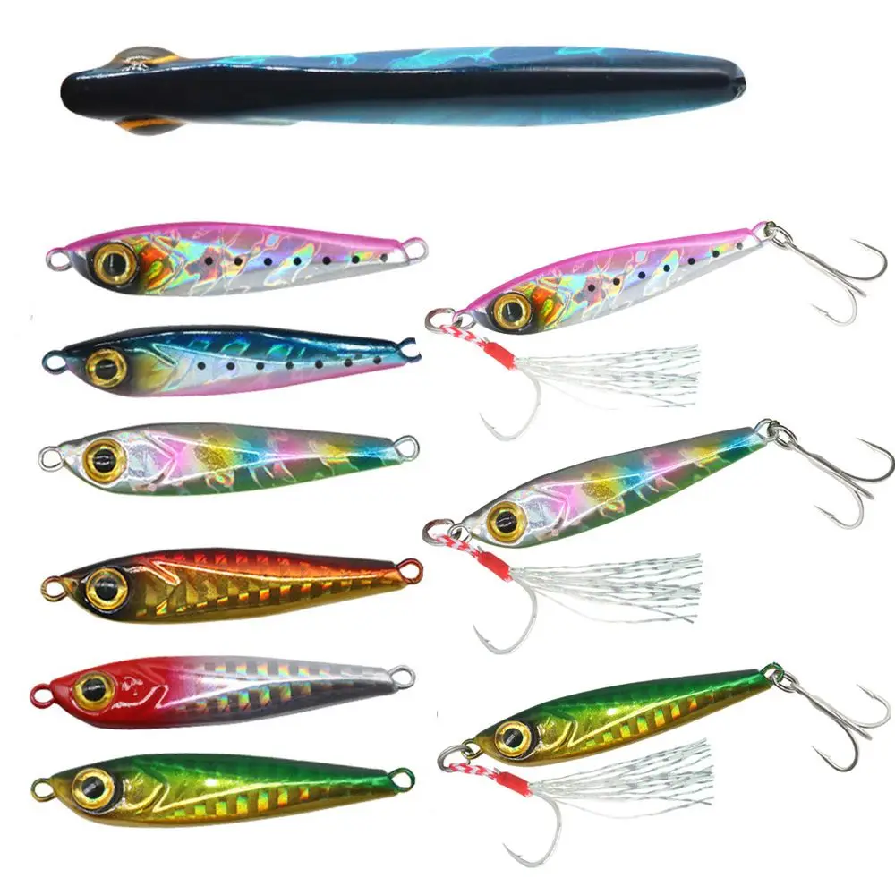 13/19g Sea Fishing Iron Plate Super Long Throw Slow Shaking False Bait Tassel Lure Artificial Tackle Tools | Спорт и развлечения
