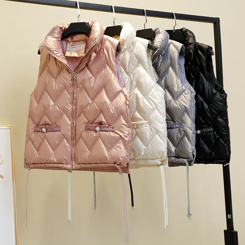 

Новинка 2021 года! Пуховой жилет для студентов, Корейская версия свободного покроя, жилет с зажимом для лошадей