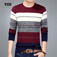 2020new fashion casual men clothing spring autumn round neck striped t shirts men t shirt long sleeved sweaters pullover camisa