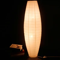 Simple White LED Floor Lamp Hand Woven Paper Floor Light Bedroom Standing Lamp Living Room Indoor Lighting Standing Lamp Lustres