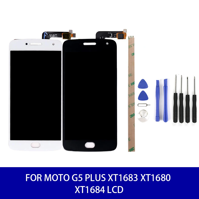 Для Motorola Moto G5 Plus ЖК дисплей + сенсорный экран дигитайзер сборка XT1683 XT1680 XT1684 lcd