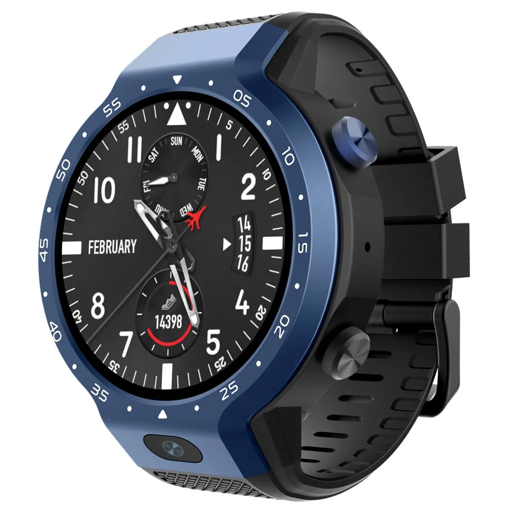 Blue 4G Smartwatch телефон Android 7.1.1 1 Гб+ 16 Гб Шагомер фитнес трекер Поддержка gps Wi-Fi сердечного ритма Bluetooth Smartwatch - Цвет: Blue