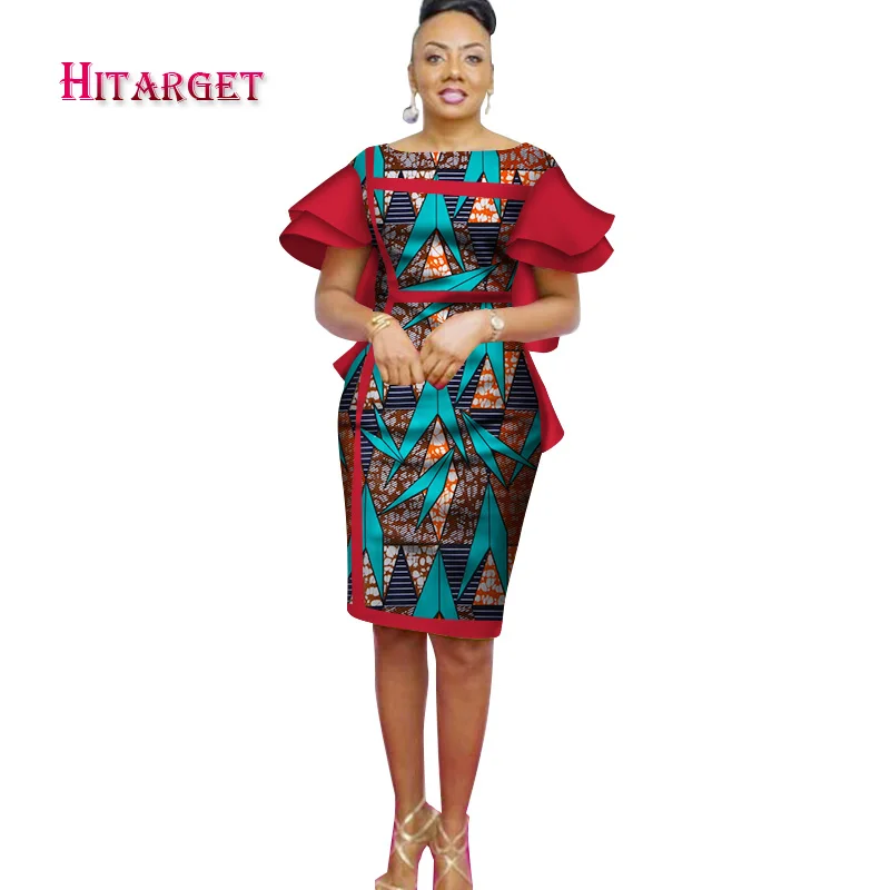 Африканские платья с вощеным принтом для женщин летнее Хлопковое платье Дашики