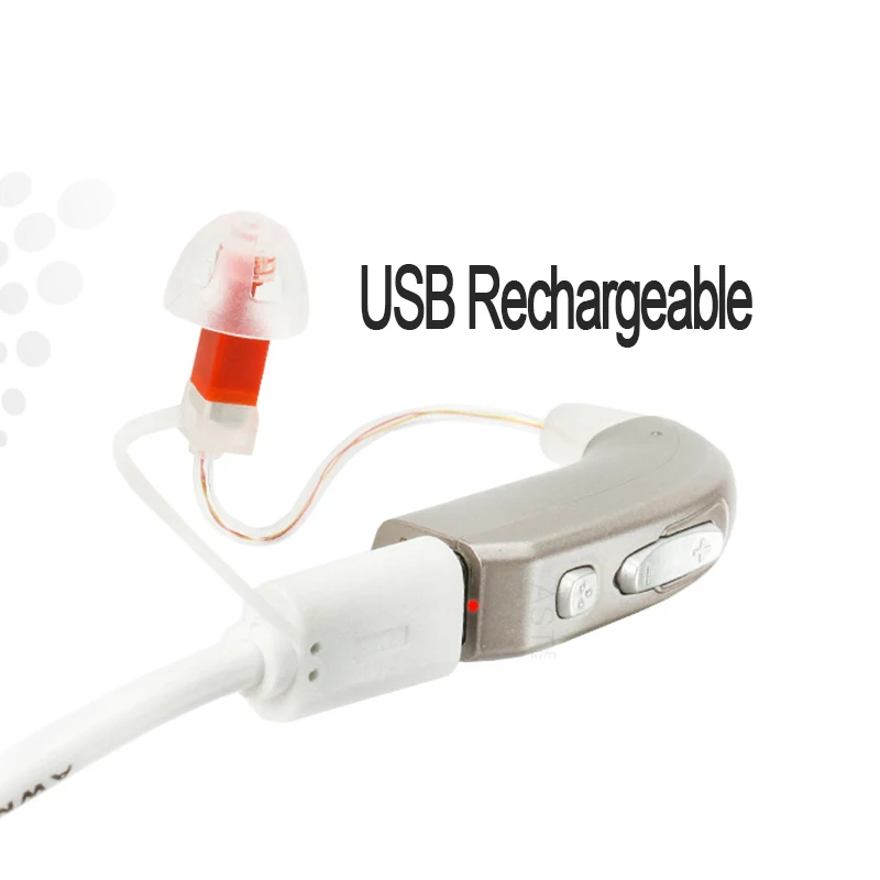 Перезаряжаемый слуховой аппарат E37 для пожилых людей/слуховой усилитель звука