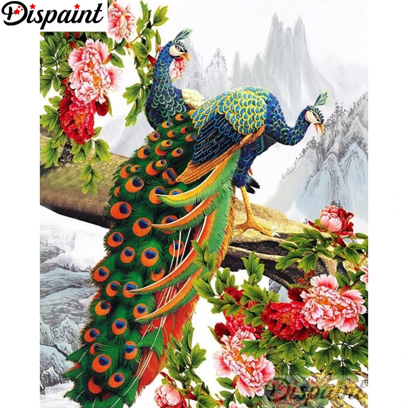 Набор для алмазной вышивки цветок Павлин алмазная 5D Вышивка сделай сам полный