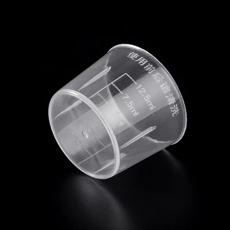 

10Pcs 15ml Clear Plastic Measuring Cup Graduated Measure Beaker Measuring Medicine Cups For Lab O30 20 Dropshipping