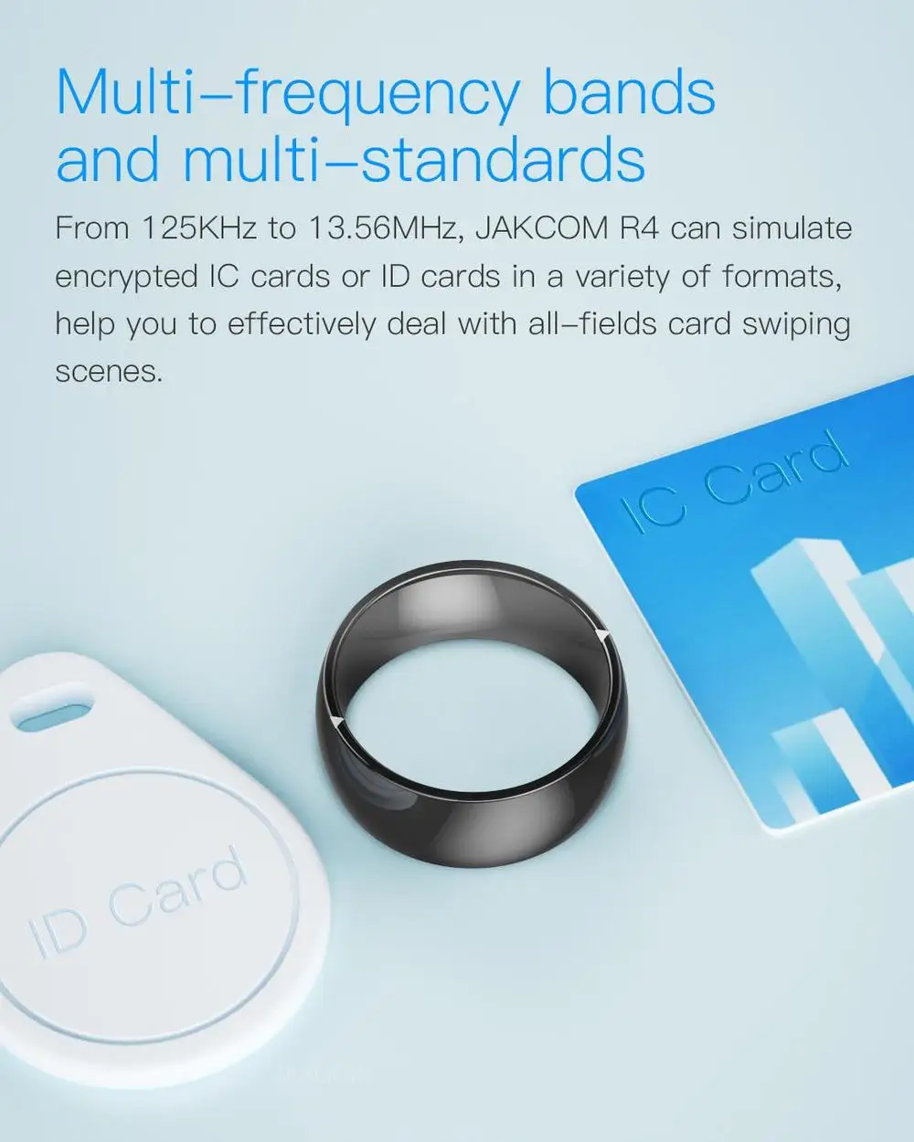 

New Jakcom R4 waterproof high speed NFC ID IC Card Input Smart Ring Electronics support IOS android wp phone small magic ring