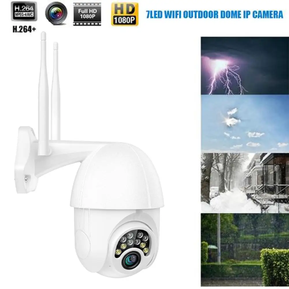 Внешняя PTZ беспроводная камера видеонаблюдения 1080P Full HD Ip Wi Fi водонепроницаемая
