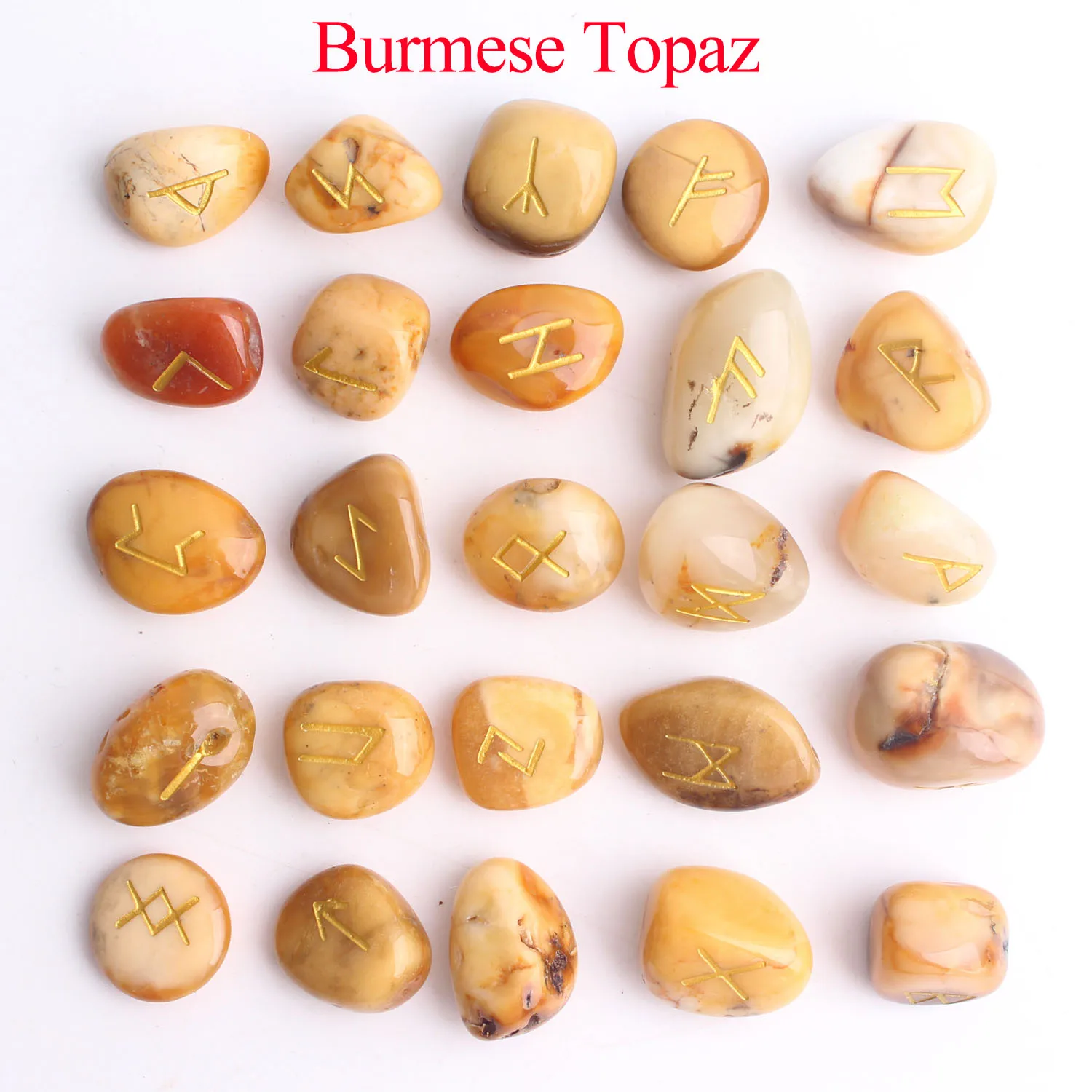 25 шт. природные аквамариновые руны хрустальные камень гадания кварц