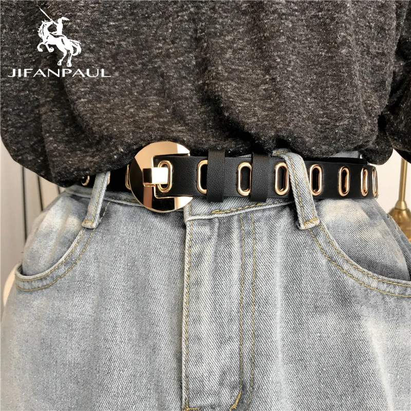 JIFANPAUL женский ремень из натуральной кожи роскошный брендовый модный сплава с