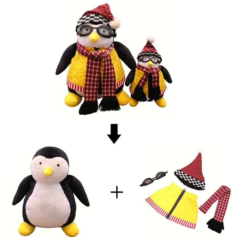 

25cm 45cm Cute Friends Around Penguin Plush Toy Friends Sixsome Doll Hugsy Haji Penguin Plush Toy for Gifts