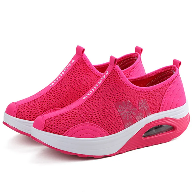 

2021 Hot Selling New Style Women's Outdoor Sneakers Mesh Breathable Hollow Casual Shoes Mesh Womans Shoes