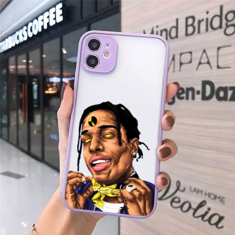 

ASAP Mob Asap Rocky Rapper Phone Cases matte transparent For iphone 7 8 11 12 plus mini x xs xr pro max cover