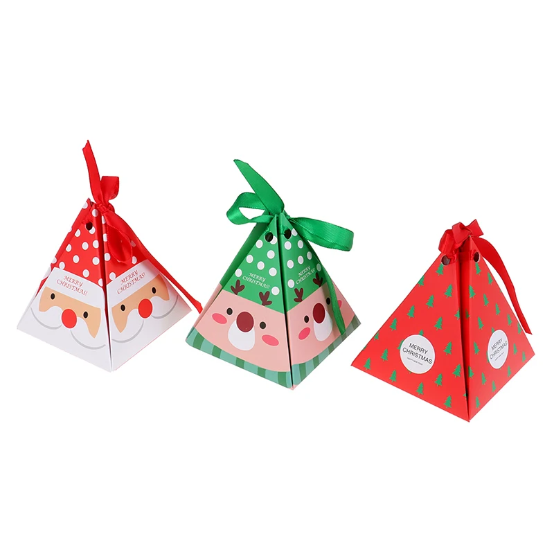 10 шт./компл. с Рождеством конфеты коробка мешок Рождественская елка Подарочная