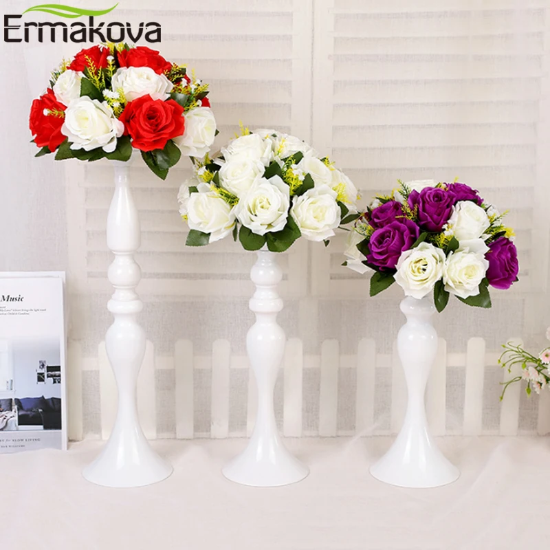ermakova candle holders stand column candlestick event road lead flower vase rack table wedding centerpieces party dinner decor free global shipping