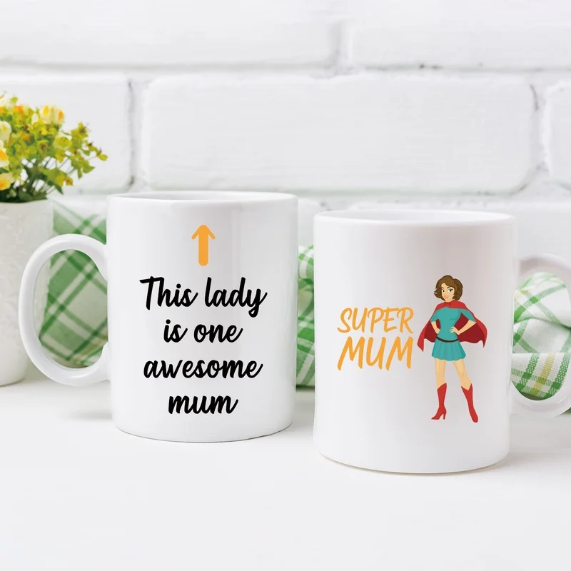 Кофейная кружка Super Mom на день матери белые керамические кружки и чашки