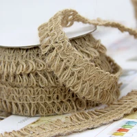 50meters 2cm wide natural burlap wired ribbon fabric craft ribbon diy wrapping burlap ribbon for wedding home christmas