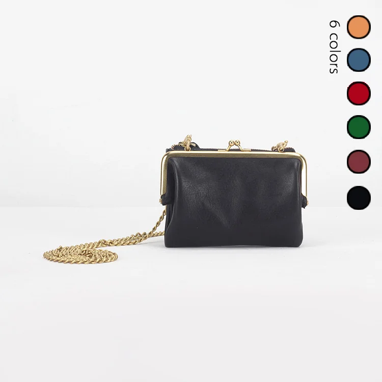 

2020 new women's hand-made wallet slanting across the purse