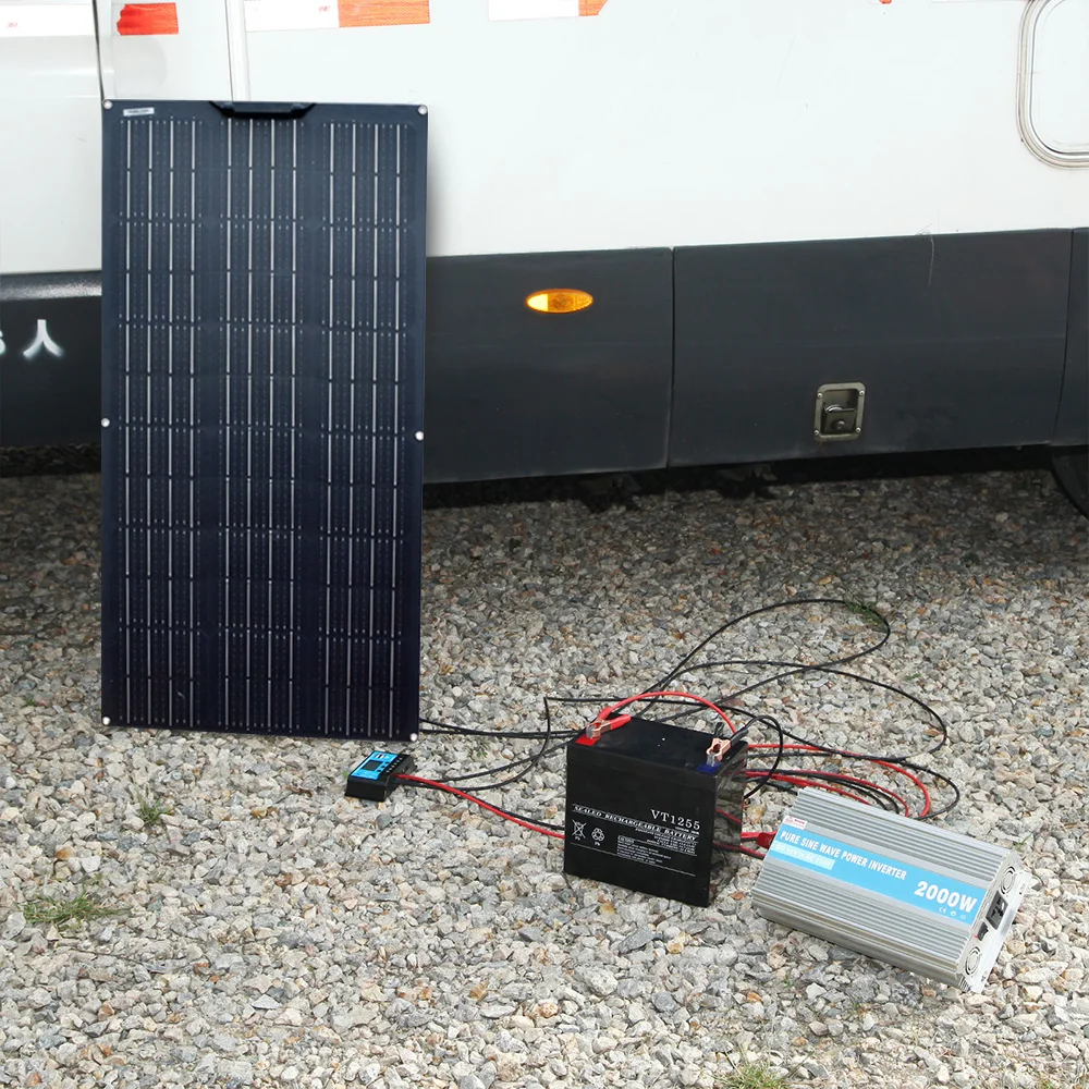 солнечная панель 12v солнечные панели 100 Вт монокристаллическое зарядное