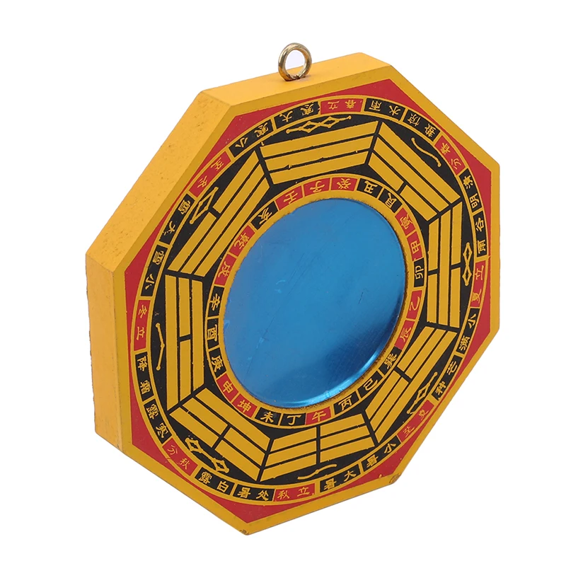 Retro Feng Shui Dent Convex Bagua Pakua Chinese Wooden Mirror For Good Luck And Blessing Home Wall Decorative | Дом и сад