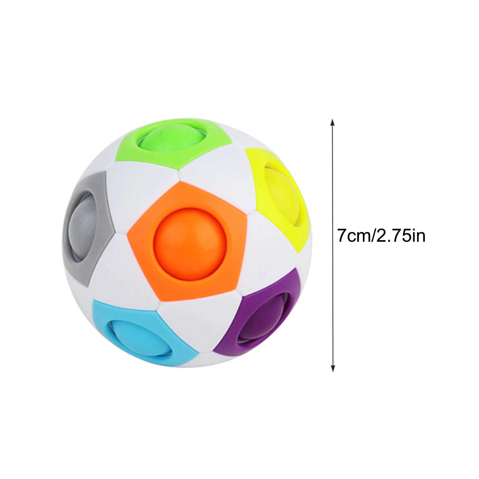 

Fun Creative Spherical Magic Cubes Speed Rainbow Ball Children Kids Magic Rainbow Cubes 12 Holes Learning Education Puzzle Toys