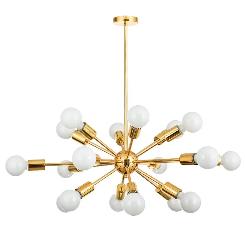 

Nordic light luxury post-modern creative living room golden ball glass bedroom hotel restaurant simple chandelier