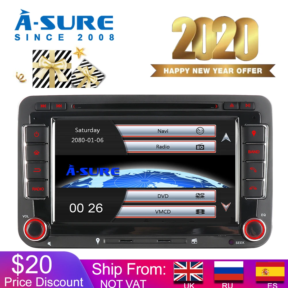 Автомобильный мультимедийный 2 Din Радио плеер DVD GPS навигация для Volkswagen VW Golf Polo Tiguan
