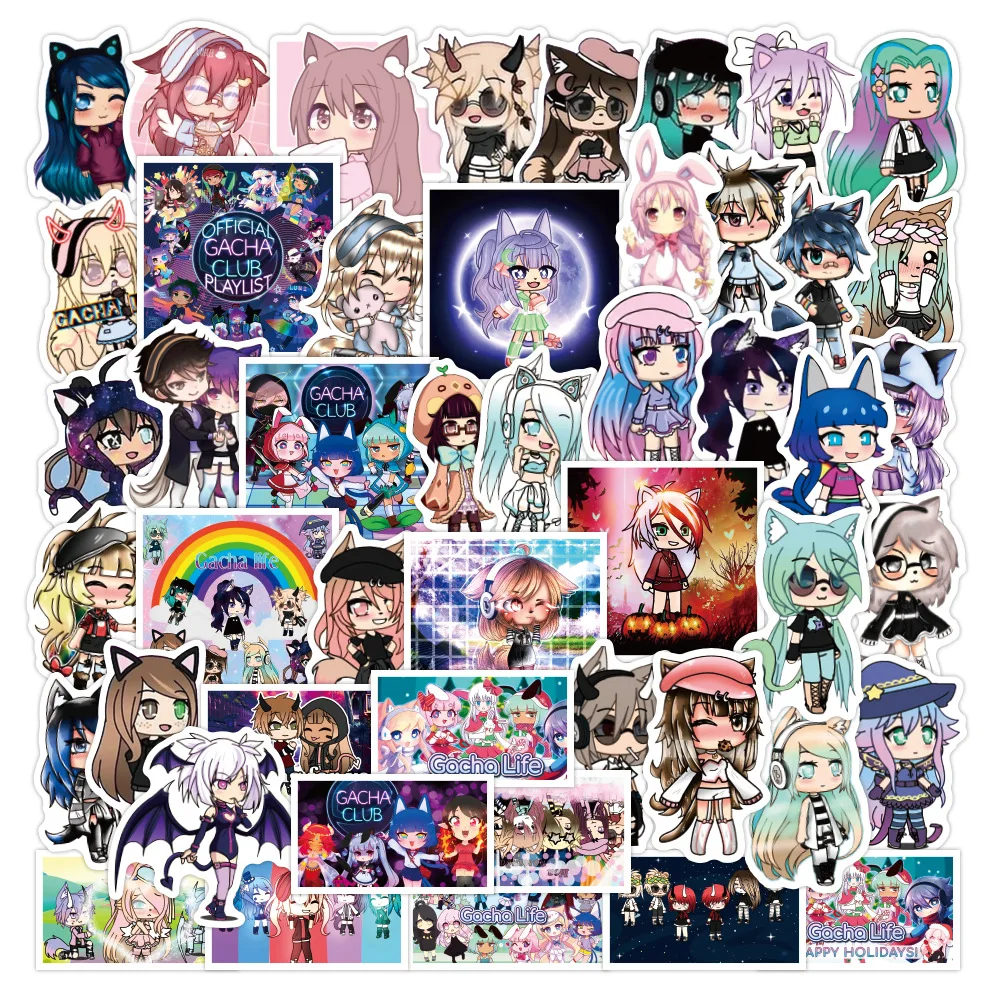 10/50Pcs New Game Gacha Life Graffiti Stickers Waterproof Guitar Fridge Laptop Motorcycle Skateboard Joke Decal Kid Toy Gift images - 6