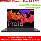 Ноутбук Lenovo Xiaoxin Pro 16 2021, AMD Ryzen 7 5800H 16 дюймов 2,5 K 16 Гб ОЗУ 512 ГБТБ SSD, полный экран, ультрабук, ноутбук Win 10