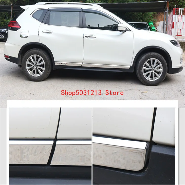 

Боковые молдинги из нержавеющей стали для Nissan X-Trail X Trail 2014-2019, украшение боковой двери, Стайлинг автомобиля
